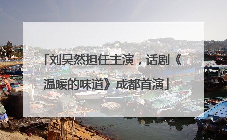 刘昊然担任主演，话剧《温暖的味道》成都首演