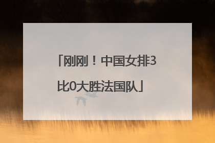 刚刚！中国女排3比0大胜法国队