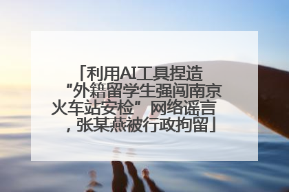 利用AI工具捏造 “外籍留学生强闯南京火车站安检”网络谣言，张某燕被行政拘留