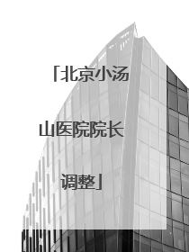 北京小汤山医院院长调整