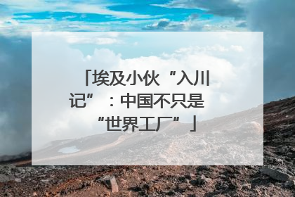 埃及小伙“入川记”：中国不只是“世界工厂”