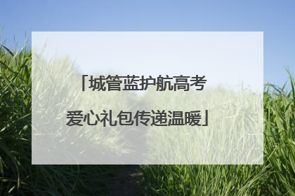 城管蓝护航高考 爱心礼包传递温暖