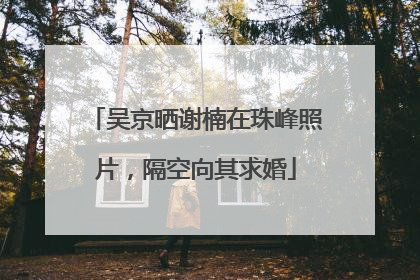 吴京晒谢楠在珠峰照片，隔空向其求婚