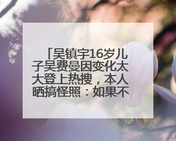 吴镇宇16岁儿子吴费曼因变化太大登上热搜，本人晒搞怪照：如果不喜欢现在的我可以离开