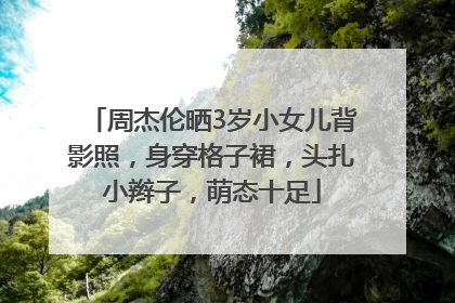 周杰伦晒3岁小女儿背影照，身穿格子裙，头扎小辫子，萌态十足