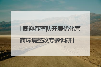 周迎春率队开展优化营商环境整改专题调研