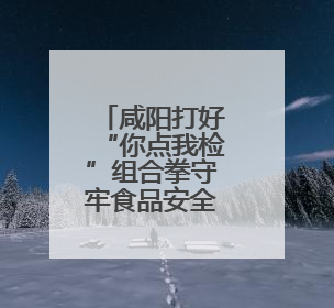 咸阳打好“你点我检”组合拳守牢食品安全线