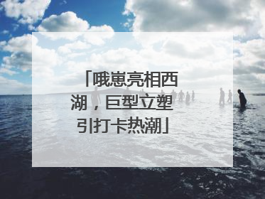 哦崽亮相西湖，巨型立塑引打卡热潮