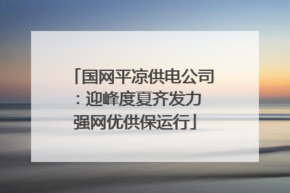 国网平凉供电公司：迎峰度夏齐发力 强网优供保运行