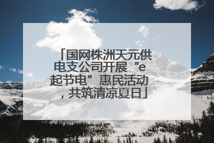 国网株洲天元供电支公司开展“e起节电”惠民活动，共筑清凉夏日