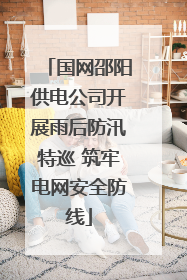 国网邵阳供电公司开展雨后防汛特巡 筑牢电网安全防线