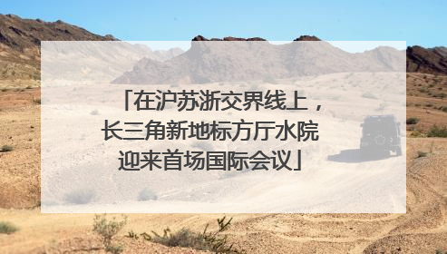 在沪苏浙交界线上，长三角新地标方厅水院迎来首场国际会议