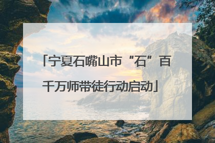 宁夏石嘴山市“石”百千万师带徒行动启动