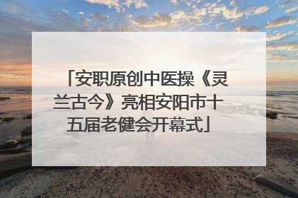 安职原创中医操《灵兰古今》亮相安阳市十五届老健会开幕式