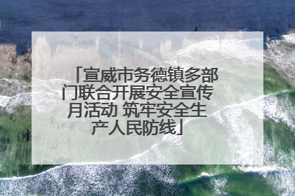 宣威市务德镇多部门联合开展安全宣传月活动 筑牢安全生产人民防线