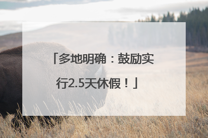 多地明确：鼓励实行2.5天休假！