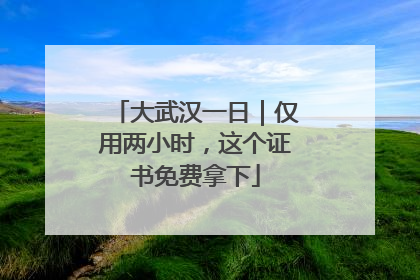 大武汉一日｜仅用两小时，这个证书免费拿下