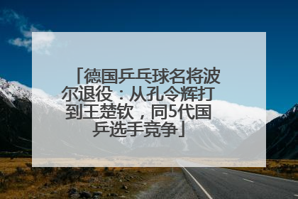 德国乒乓球名将波尔退役：从孔令辉打到王楚钦，同5代国乒选手竞争