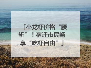 小龙虾价格“腰斩”！宿迁市民畅享“吃虾自由”