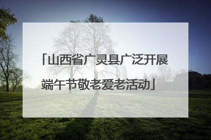 山西省广灵县广泛开展端午节敬老爱老活动