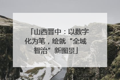 山西晋中：以数字化为笔，绘就“全域智治”新图景