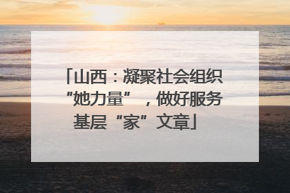 山西：凝聚社会组织“她力量”，做好服务基层“家”文章