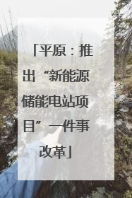 平原：推出“新能源储能电站项目”一件事改革