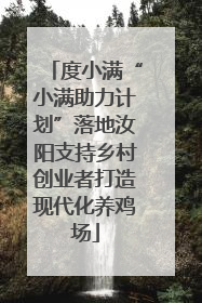 度小满“小满助力计划”落地汝阳支持乡村创业者打造现代化养鸡场