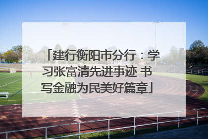 建行衡阳市分行：学习张富清先进事迹 书写金融为民美好篇章