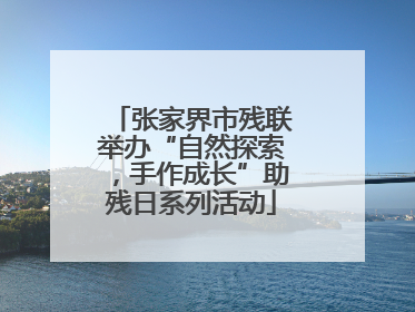 张家界市残联举办“自然探索，手作成长”助残日系列活动