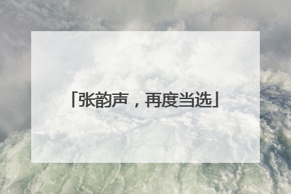 张韵声，再度当选