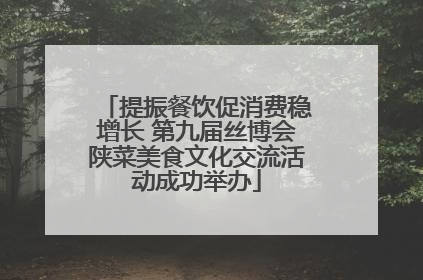 提振餐饮促消费稳增长 第九届丝博会陕菜美食文化交流活动成功举办