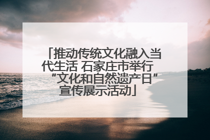 推动传统文化融入当代生活 石家庄市举行“文化和自然遗产日”宣传展示活动