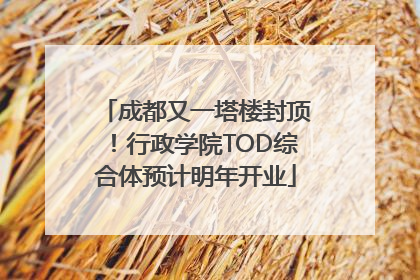 成都又一塔楼封顶！行政学院TOD综合体预计明年开业