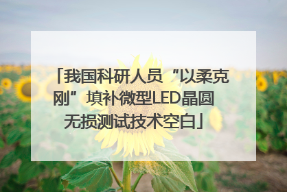 我国科研人员“以柔克刚”填补微型LED晶圆无损测试技术空白
