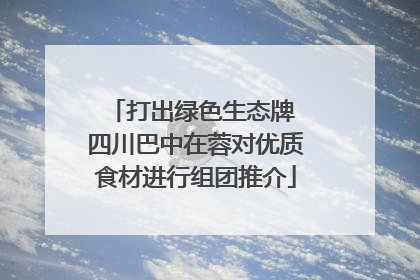 打出绿色生态牌 四川巴中在蓉对优质食材进行组团推介