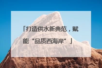 打造供水新典范，赋能“品质西海岸”