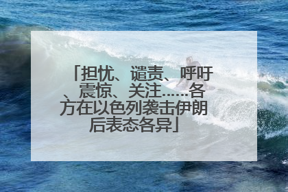 担忧、谴责、呼吁、震惊、关注……各方在以色列袭击伊朗后表态各异