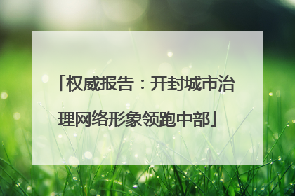 权威报告：开封城市治理网络形象领跑中部