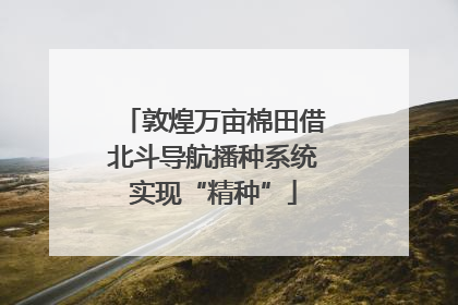 敦煌万亩棉田借北斗导航播种系统实现“精种”