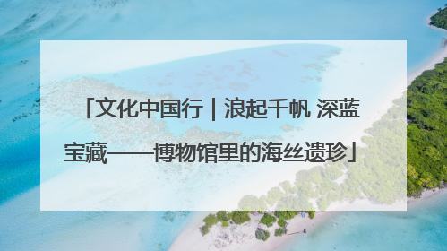 文化中国行｜浪起千帆 深蓝宝藏——博物馆里的海丝遗珍