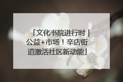 文化书院进行时｜公益+市场！辛店街道激活社区新动能