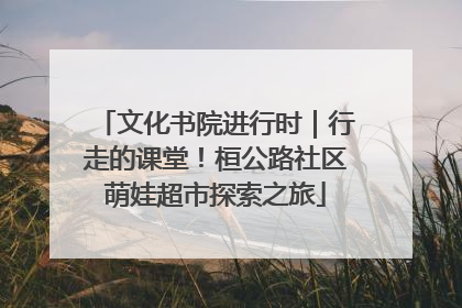 文化书院进行时｜行走的课堂！桓公路社区萌娃超市探索之旅