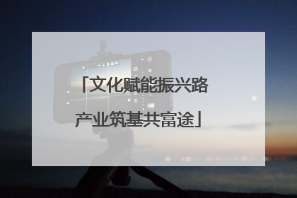 文化赋能振兴路 产业筑基共富途