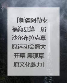新疆阿勒泰福海县第二届沙尔布拉克草原运动会盛大开幕 展现草原文化魅力