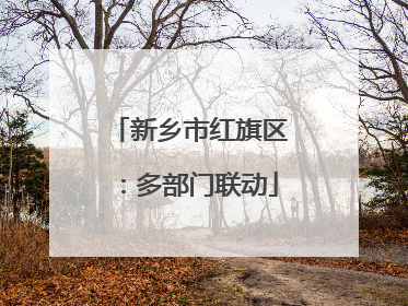 新乡市红旗区：多部门联动