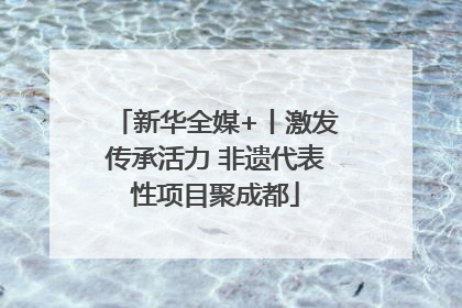 新华全媒+丨激发传承活力 非遗代表性项目聚成都
