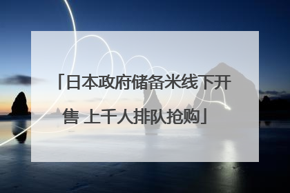 日本政府储备米线下开售 上千人排队抢购