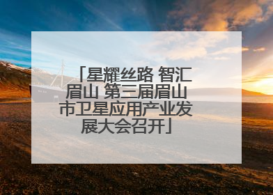 星耀丝路 智汇眉山 第三届眉山市卫星应用产业发展大会召开