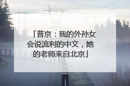 普京：我的外孙女会说流利的中文，她的老师来自北京